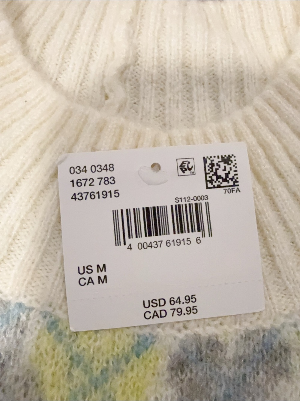 NWT 0348-1672 American Eagle sweater M - Picture 2 of 5